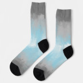 Grungy Glitchy Funky Abstract Demiboy Pride Vlag Sokken (Links)