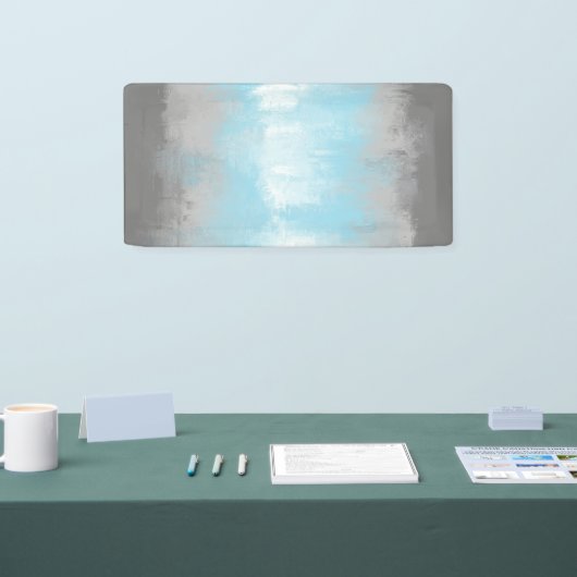 Grungy Glitchy Funky Abstract Demiboy Pride Vlag Spandoek (Beurs)