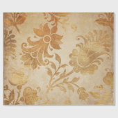 Grungy  Gold Floral Cadeaupapier (Vlak)