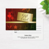 Grungy  Gold-kerstcadeaubon Visitekaartje (Bureau)