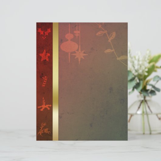 Grungy  Gold Kerstmis (Staand voorkant)