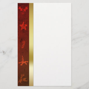 Grungy  Gold Kerstmis Briefpapier