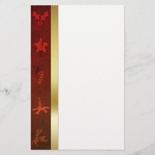 Grungy  Gold Kerstmis Briefpapier (Voorkant)
