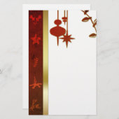 Grungy  Gold Kerstmis Briefpapier (Voorkant / Achterkant)