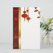 Grungy  Gold Kerstmis Briefpapier (Staand voorkant)