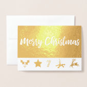 Grungy  Gold Kerstmis Folie Kaarten (Voorkant met envelop)