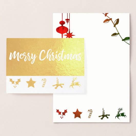 Grungy  Gold Kerstmis Folie Kaarten (Display)