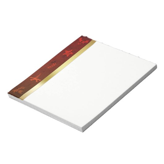 Grungy  Gold Kerstmis Notitieblok (Linkerzijde)