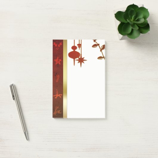 Grungy  Gold Kerstmis Post-it® Notes (Kantoor)