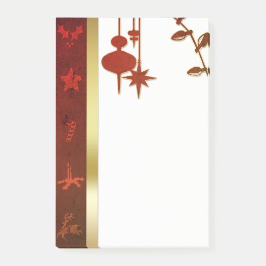 Grungy Gold Kerstmis Post-it® Notes (Voorkant)
