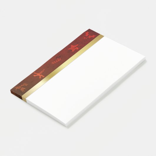 Grungy Gold Kerstmis Post-it® Notes (Schuin)