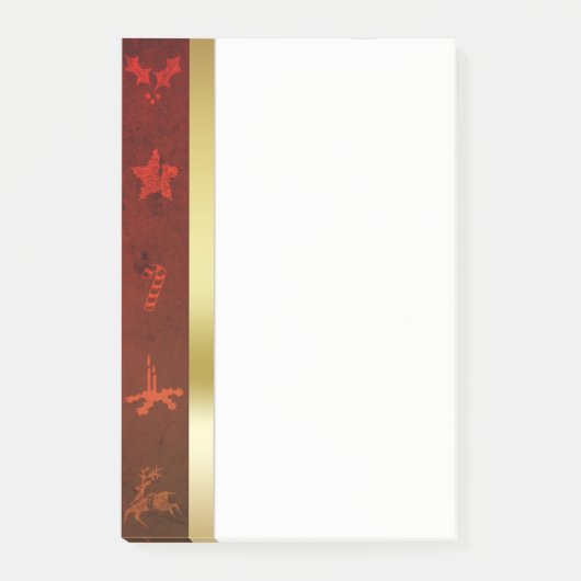 Grungy Gold Kerstmis Post-it® Notes (Voorkant)