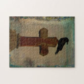 Grungy Gothic Night Crow Legpuzzel (Horizontaal)