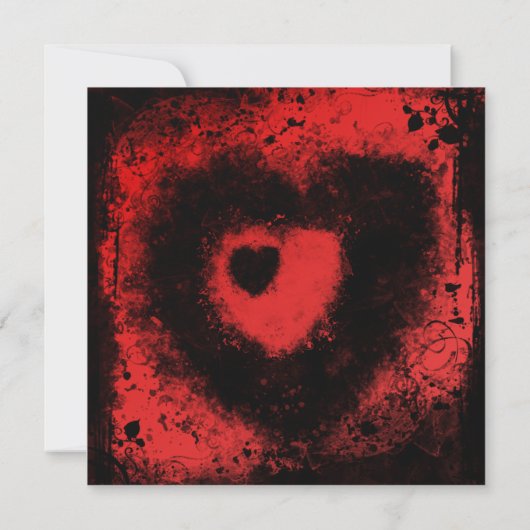 Grungy Gothic Valentijnsdag Kaart (Achterkant)