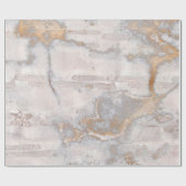 Grungy Goud Blush Berk Rustiek Cottage Marmer Cadeaupapier (Vlak)