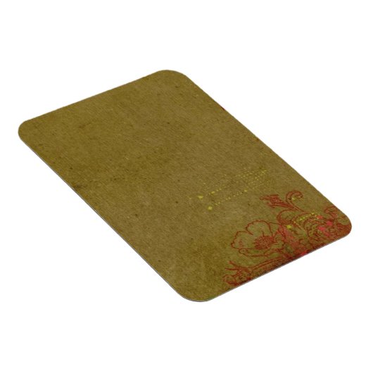 Grungy Graffiti met Red Floral Magneet (Rechterzijde)