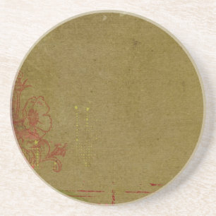 Grungy Graffiti met Red Floral Zandsteen Onderzetter