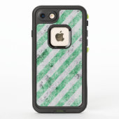 Grungy Green and Ivory Diagonal Stripes (Achterkant)