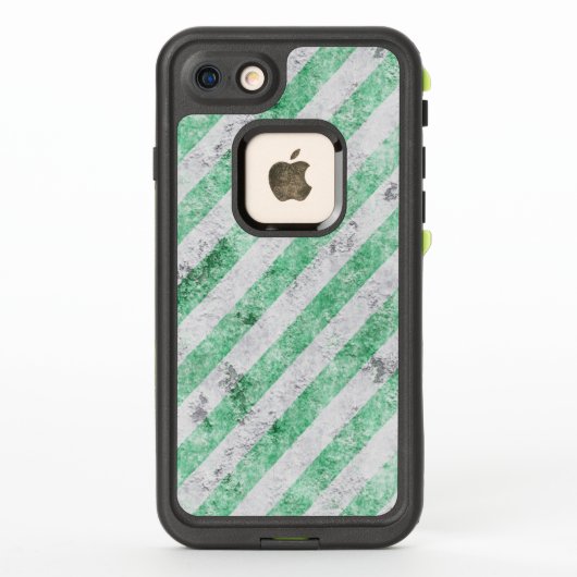 Grungy Green and Ivory Diagonal Stripes (Achterkant)