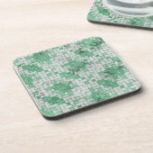 Grungy Green Angular Shapes Drankjes Onderzetter (Linkerzijde)