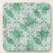 Grungy Green Angular Shapes Drankjes Onderzetter (Voorkant)