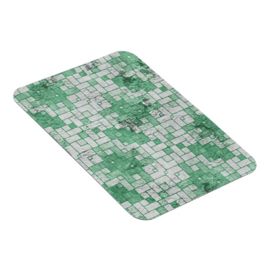 Grungy Green Angular Shapes Magneet (Rechterzijde)