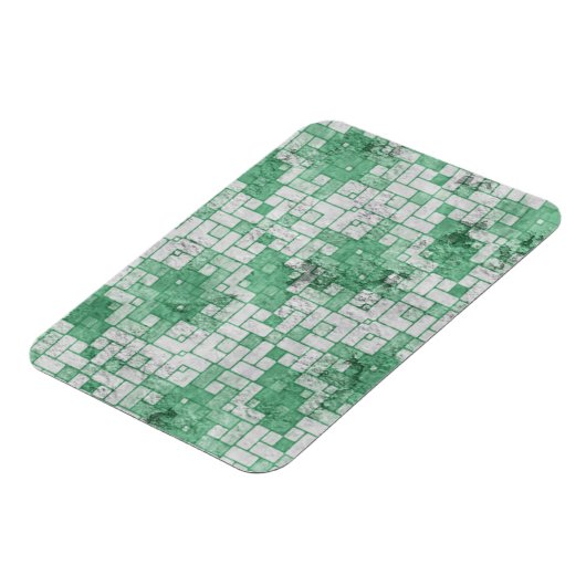 Grungy Green Angular Shapes Magneet (Linkerzijde)