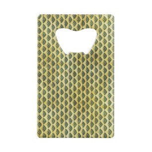 Grungy Green Circles - Abstract patroon Creditkaart Flessenopener