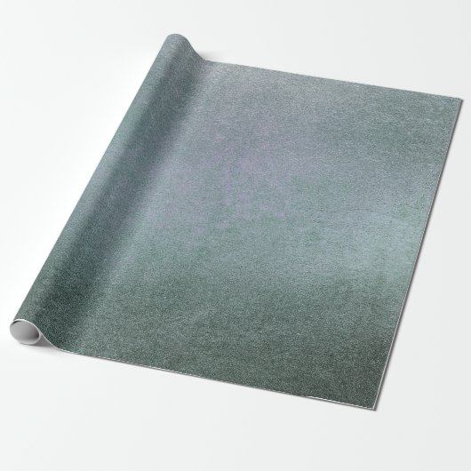 Grungy Grey Blauwgroen Graphite Glass Ice Vip Cadeaupapier (Uitgerold)
