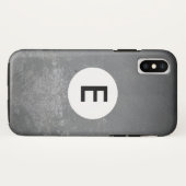Grungy Grey monogram getekend patroon Case-Mate iPhone Case (Achterkant (horizontaal))