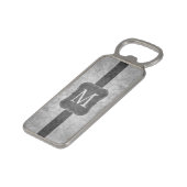 Grungy grijs monogram magnetische flesopener (Gekanteld)