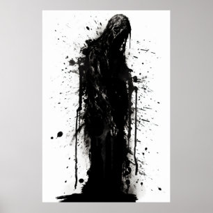 Grungy Grim Reaper Poster