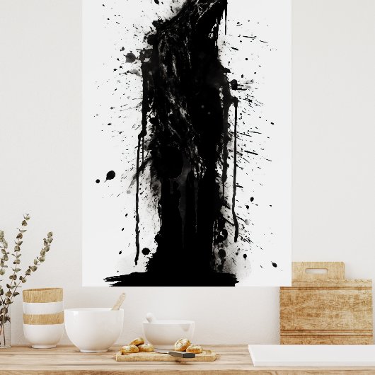 Grungy Grim Reaper Poster (Keuken)
