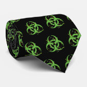 Grungy Gross Green Biohazard Stropdas (Opgerold)