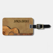 Grungy Guitar Bagagelabel (Voorkant horizontaal)