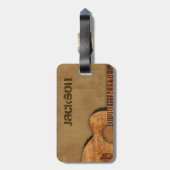 Grungy Guitar Bagagelabel (Achterkant verticaal)