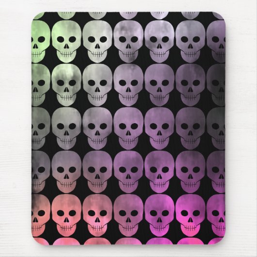 Grungy Halloween schedels Muismat (Voorkant)