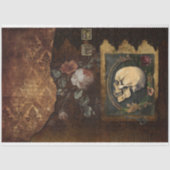 Grungy Halloween Skull Ephemera-ontkoppeling Tissuepapier (Voorkant)