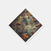 Grungy herfstblad gebarsten betondecoupage servet (Hoek)