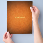 Grungy herfstkleuren achtergrond oranje en bruin flyer (Hand)