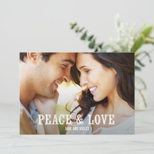 GRUNGY Holiday Photo Cards Feestdagenkaart (Staand voorkant)