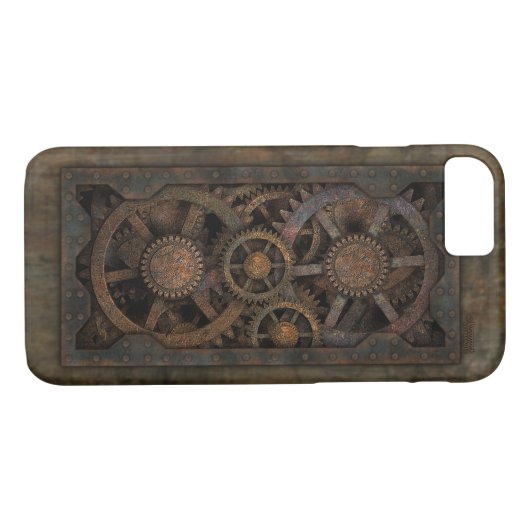 Grungy Industrial Steampunk Machine Case-Mate iPhone Case (Achterkant (Horizontaal))