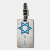 Grungy Israel Flag Star van David Bagagelabel (Voorkant verticaal)