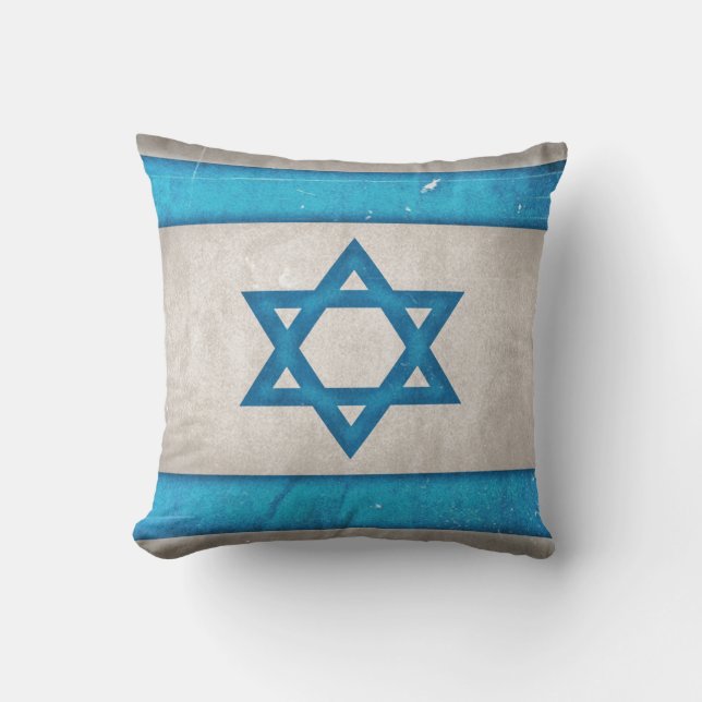 Grungy Israel Flag Star van David Kussen (Voorkant)