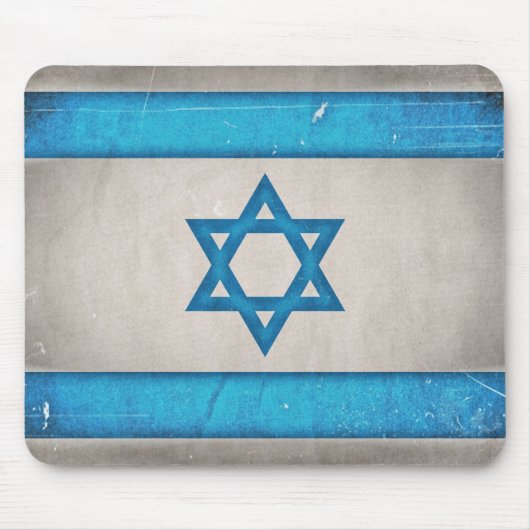 Grungy Israel Flag Star van David Muismat (Voorkant)