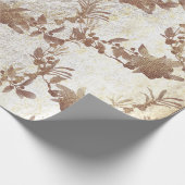 Grungy Ivoor Oud Parel Goud Krans Blush Royal Cadeaupapier (Hoek)