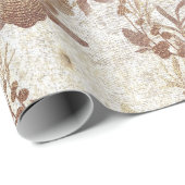 Grungy Ivoor Oud Parel Goud Krans Blush Royal Cadeaupapier (Rol Hoek)