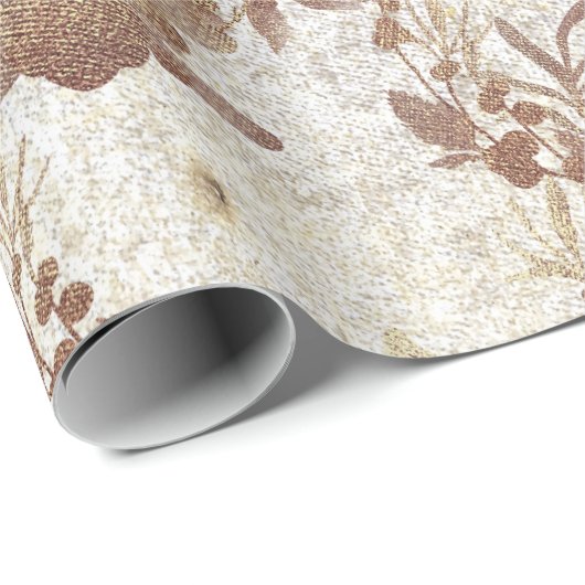 Grungy Ivoor Oud Parel Goud Krans Blush Royal Cadeaupapier (Rol Hoek)