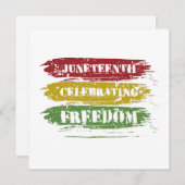 Grungy Juneteenth, Freedom of Black people Feestdagenkaart (Voorkant / Achterkant)
