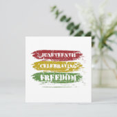 Grungy Juneteenth, Freedom of Black people Feestdagenkaart (Staand voorkant)